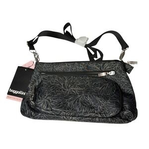 Baggallini Original Everyday Bag Midight Blossom Print Crossbody Travel Purse